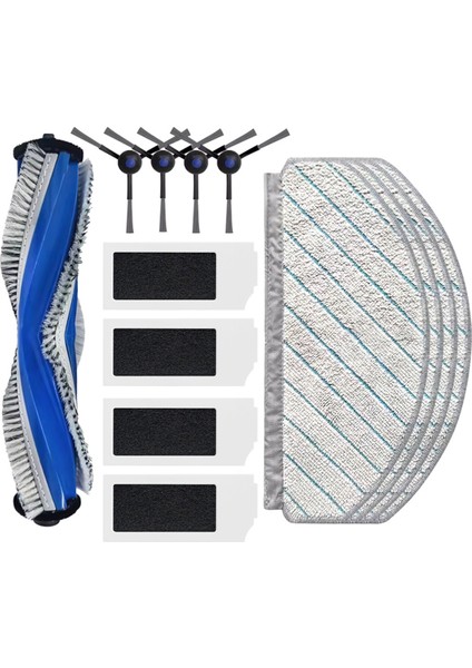 Ecovacs Deebot N20 / N20 Plus / N20 Pro Plus Yedek Ana Yan Fırça Hepa Filtre Paspas Pedi Yedek Parça Aksesuar (Yurt Dışından)