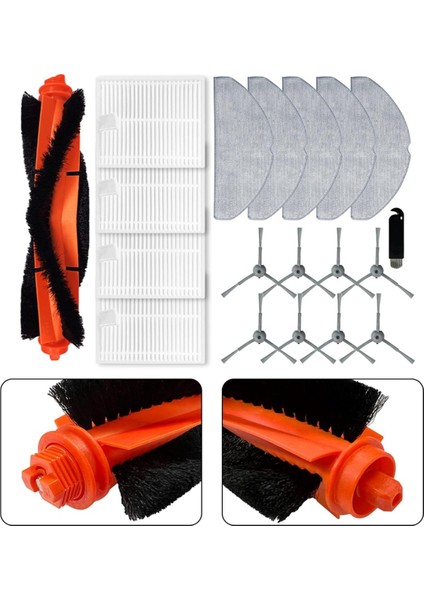 Lubluelu L20 Robot Vakum Yedek Ana Yan Fırça Hepa Filtre Paspas Pedleri Yedek Parçalar Aksesuarlar (Yurt Dışından) modelleri