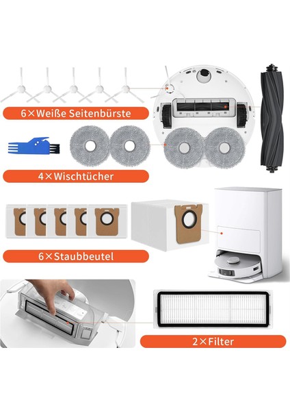 Dreame L10S Ultra Aksesuarları / L10 Ultra Için, Yedek Aksesuar Ana Yan Fırça Hepa Filtreleri Paspas Bezi Toz Torbaları (Yurt Dışından) fiyatları