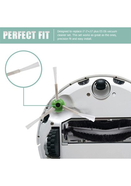 12 Paket Yedek Filtre Yan Fırça Irobot Roomba I7 I7+ I7 Plus E5 E6 Elektrikli Süpürge Se (Yurt Dışından) fırsatları