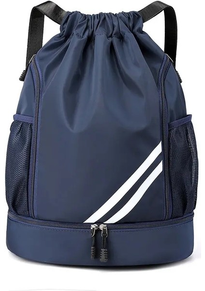 Spor Basketbol Sırt Çantası Seyahat Açık Su Geçirmez Yüzme Fitness Seyahat Spor Çantası Basketbol Çantası Yürüyüş Tırmanış Sırt Çantası Renk: Darkblue (Yurt Dışından)