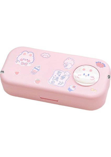 Morandi Minimalist Kırtasiye Kutusu Karikatür Yüksek Değerli Ilkokul Öğrencileri Büyük Kapasiteli Çift Katmanlı Kalem Kutusu (Yurt Dışından)