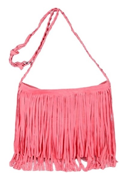 Püsküllü Polar Vintage Omuz Askılı Çanta (Yurt Dışından)