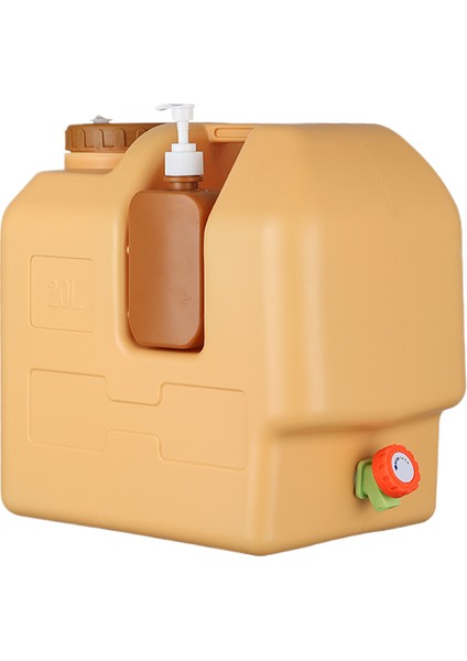 Açık Kamp Su Depolama Kovası Araba Musluk Taşınabilir Su Depolama Tankı Saf Mineral Içme Kovası Kare (Yurt Dışından)