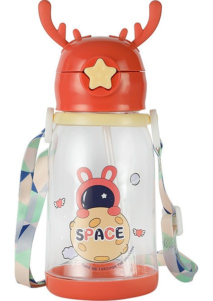 Büyük Kapasiteli Boynuz Plastik Bardak Pipetli (Yurt Dışından)