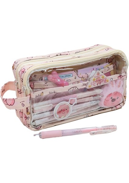 Büyük Kapasiteli Öğrenci Sevimli Kırtasiye Kalem Kutusu (Yurt Dışından)