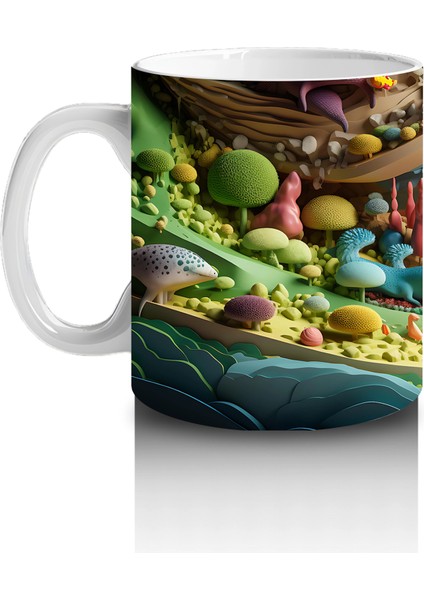 Fantezi Orman Yolu – Masalsı Renkler – Baskılı Kupa fiyatları