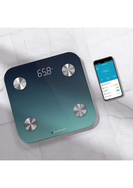 Akıllı Bluetooth Baskül, Şık Lacivert, Sağlıklı ve Güvenilir Tartım Deneyimi fırsatları