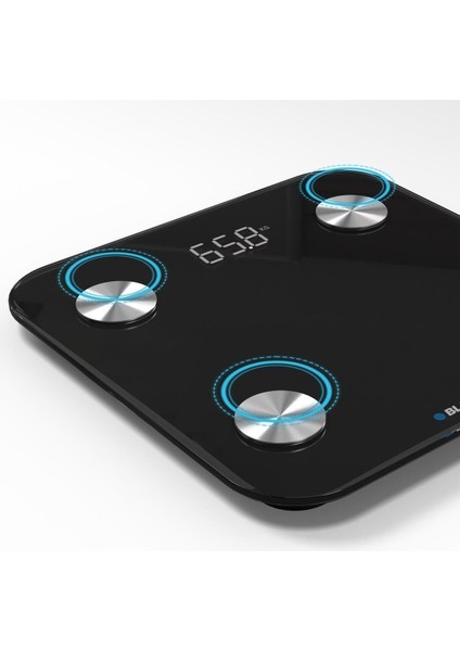 Akıllı Bluetooth Baskül, Şık Lacivert, Sağlıklı ve Güvenilir Tartım Deneyimi indirimleri