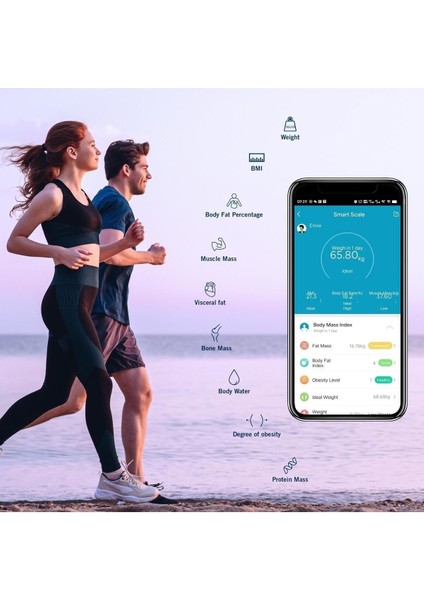 Akıllı Bluetooth Baskül, Şık Lacivert, Sağlıklı ve Güvenilir Tartım Deneyimi