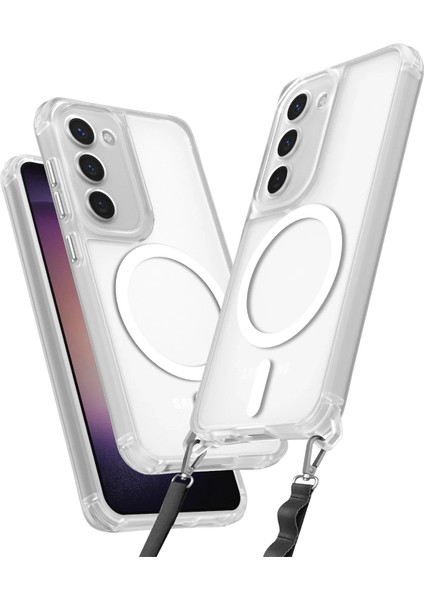 Samsung Galaxy S23 Kılıf Enka Magsafe Silikon Kılıf - Şeffaf Bstmy