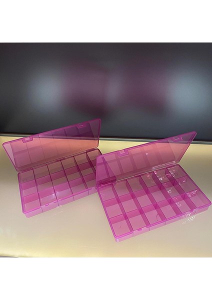 2'li Pembe 18 Bölmeli Takı Saklama Kutusu, Organizer ve Çekmece Içi Düzenleyici fiyatları