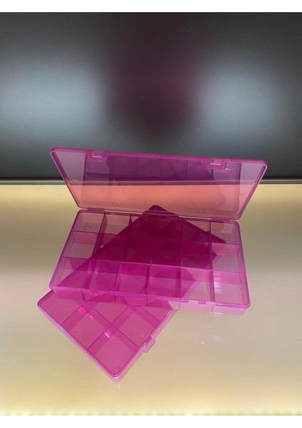 2'li Pembe 18 Bölmeli Takı Saklama Kutusu, Organizer ve Çekmece Içi Düzenleyici modelleri