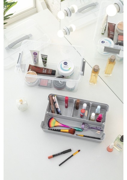 Çok Amaçlı Takı ve Makyaj Organizeri, Gri, Saklama Kutusu fiyatları