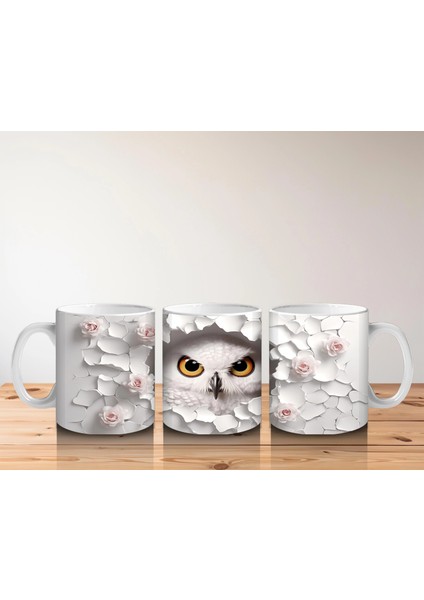 Kiraz Dalları Arasında Parlak Gözlü Baykuş – Baskılı Kupa indirimleri