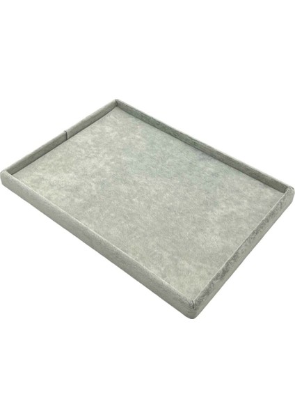 Gri Renkli Büyük Takı Servis Tablası, Şık ve Kullanışlı Tasarım