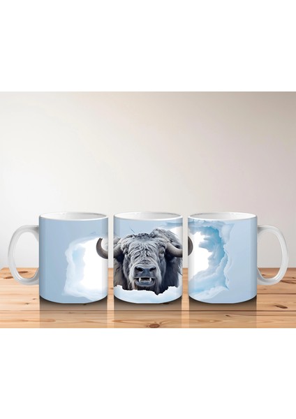 Gökyüzü Fonunda Yaban Mandası Figürü – Baskılı Kupa indirimleri