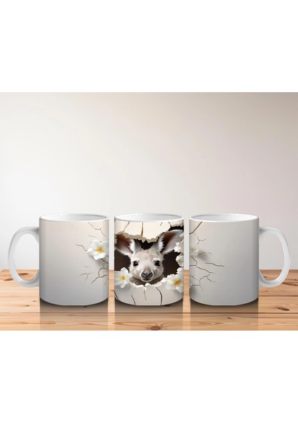 Kırık Duvar Arasında Sevimli Geyik – Baskılı Kahve Kupası indirimleri