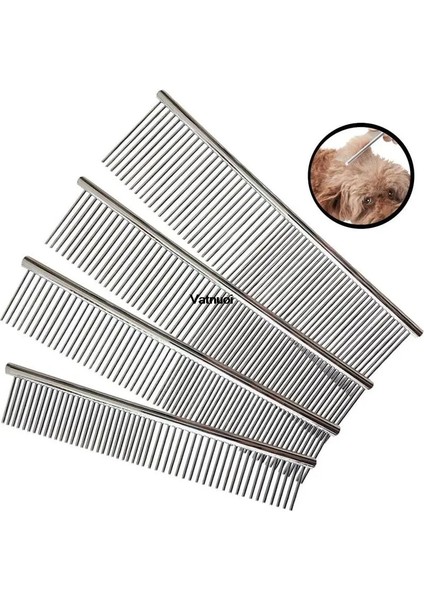 Pet Dematting Paslanmaz Çelik Evcil Hayvan Bakım Köpekler ve Kediler Için Pet Tavuğu Gevşek Astar, Paspaslar, Karışıklıklar ve Düğümler Hafifçe Çıkarır Boyut: 19X4CM (Yurt Dışından)
