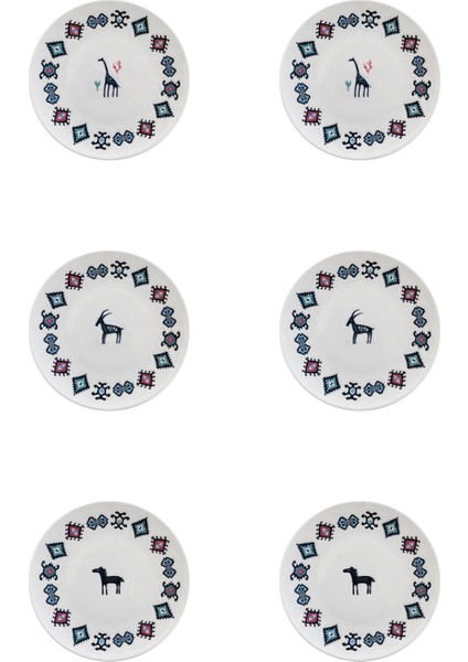 Porselen Hitit Servis Tabağı Takımı 26CM 6 Parça TVL6SRVPRS1241