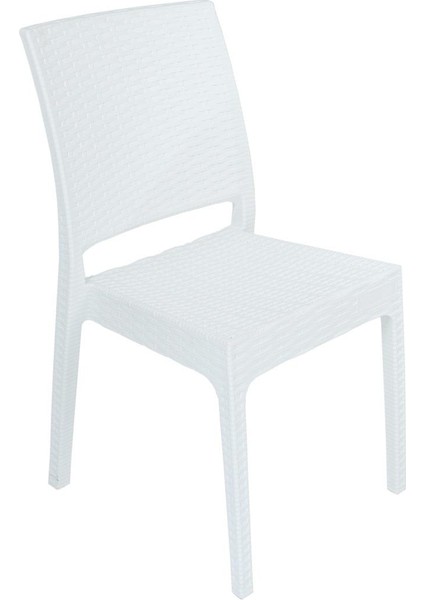 Elit Rattan Sandalye (2 adet) Beyaz