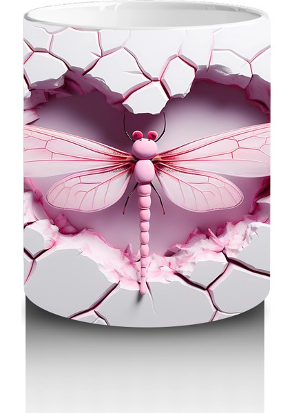 Kırık Duvar Arasında Zarif Yusufçuk – Baskılı Kahve Kupası modelleri