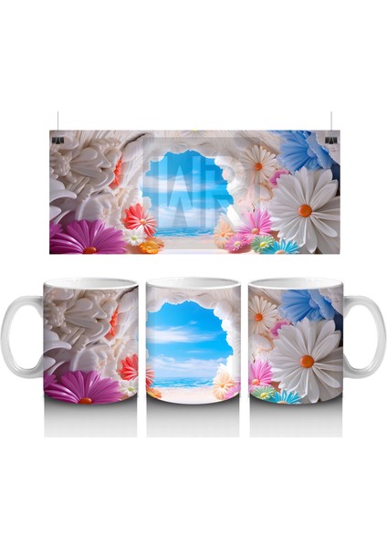 Çiçekli Tünelde Bahar Manzarası – Baskılı Kupa