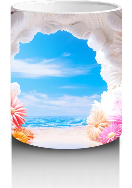 Çiçekli Tünelde Bahar Manzarası – Baskılı Kupa modelleri