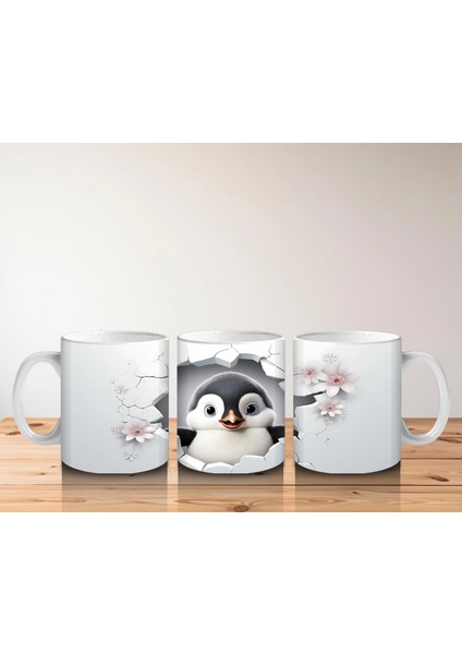 Sakura Çiçekleriyle Sevimli Penguen – Baskılı Kahve Kupası indirimleri