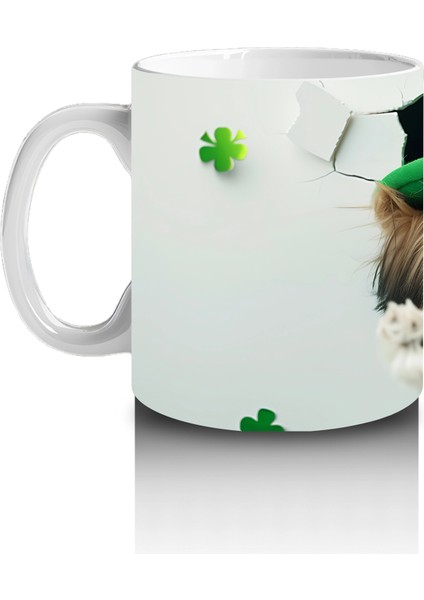 Yeşil Şapkalı St. Patrick’s Temalı Shih Tzu Köpek - Baskılı Kahve Kupası fiyatları