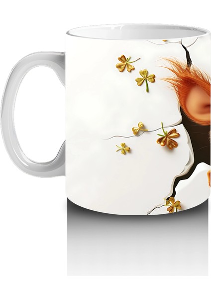 St. Patrick’s Temalı Sevimli Fare Karakteri - Baskılı Kahve Kupası fiyatları