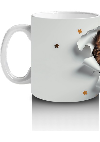 Çatlak Duvar Arasında Şapkalı Şanslı Köpek – Baskılı Kahve Kupası fiyatları