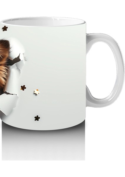 Çatlak Duvar Arasında Şapkalı Şanslı Köpek – Baskılı Kahve Kupası fırsatları