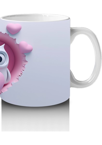 Aşık Baykuşlar Kalpli Kompozisyon – Baskılı Kahve Kupası fırsatları