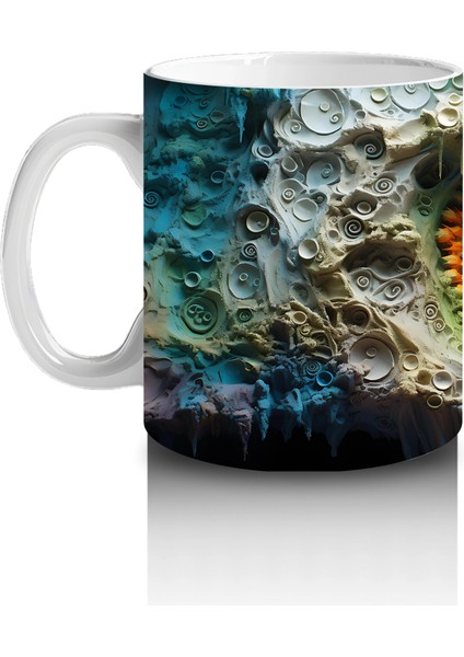 Renkli Taşlarla Çevrili Pembe Kelebek – Baskılı Kahve Kupası fiyatları