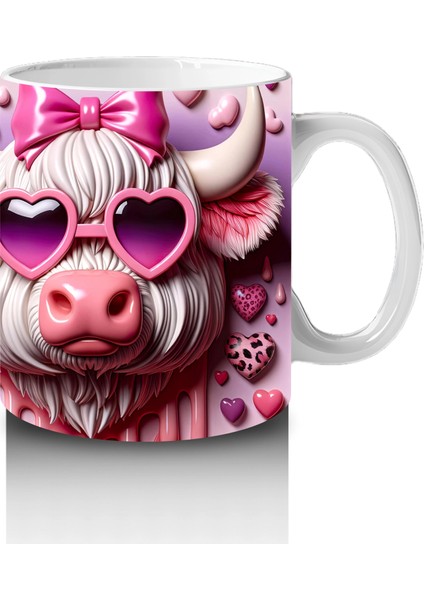 Kalpli Gözlük Takmış Sevimli Domuzcuklar – Baskılı Kahve Kupası fırsatları