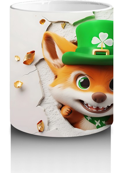 St. Patrick Şapkalı Oyuncu Tilki – Baskılı Kahve Kupası modelleri
