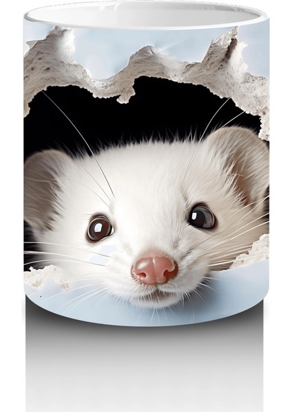 Duvarı Delen Gri Ayı – Baskılı Kahve Kupası modelleri