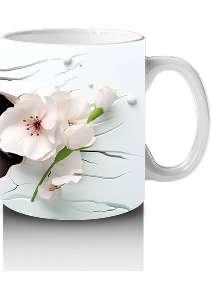 Beyaz Çiçekler Arasında Sevimli Su Samuru – Baskılı Kahve Kupası fırsatları