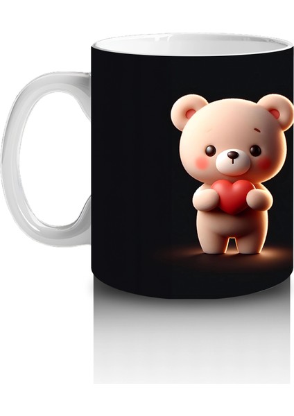 Pembe Kalpli Ayıcık ve Kız – Baskılı Kahve Kupası fiyatları