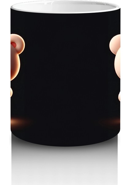 Pembe Kalpli Ayıcık ve Kız – Baskılı Kahve Kupası modelleri