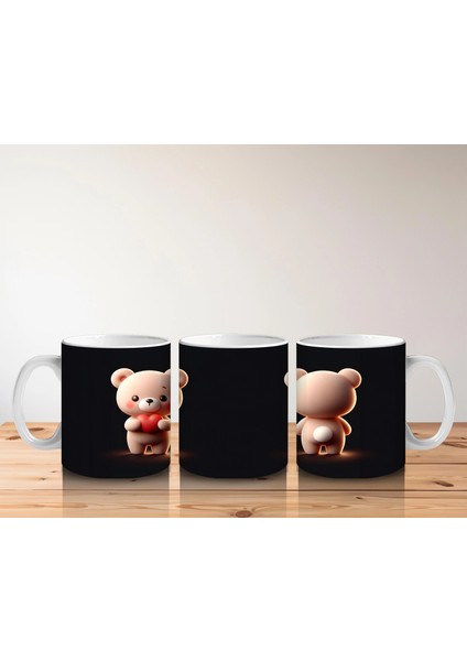 Pembe Kalpli Ayıcık ve Kız – Baskılı Kahve Kupası indirimleri