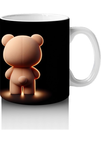 Kalpli Peluş Ayıcık Figürü – Baskılı Kahve Kupası fırsatları