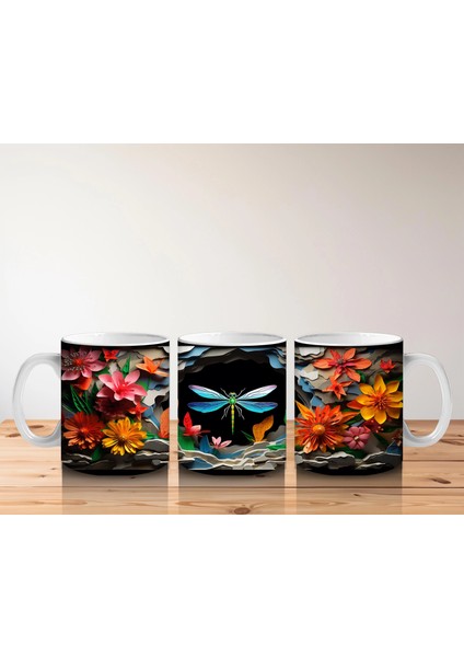 Siyah Zemin Üzerinde Parlayan Yusufçuk – Baskılı Kahve Kupası indirimleri