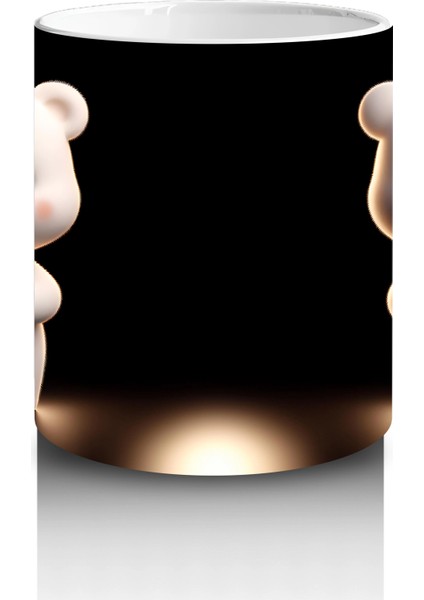 Romantik Işıklar Altında Ayıcık Çifti – Baskılı Kahve Kupası modelleri