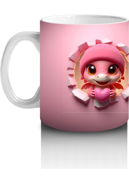 Pembe Arka Planda Şapkalı Oyuncak Ayıcıklar – Baskılı Kahve Kupası fiyatları