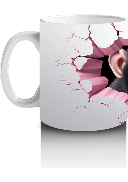 Kalpli Duvar Arasında Neşeli Şempanze – Baskılı Kahve Kupası fiyatları