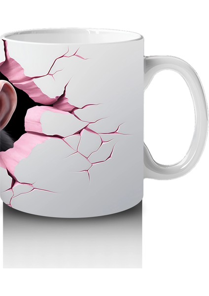 Kalpli Duvar Arasında Neşeli Şempanze – Baskılı Kahve Kupası fırsatları