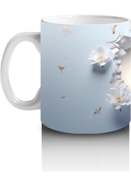 Mavi Arka Planda Şirin Yavru Kaplan – Baskılı Kahve Kupası fiyatları