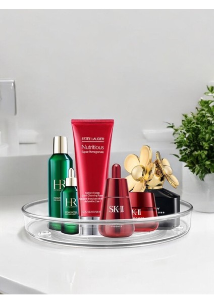 3'lü 360° Döner Makyaj ve Takı Organizatörü, Beyaz, Çok Fonksiyonlu Tasarım modelleri